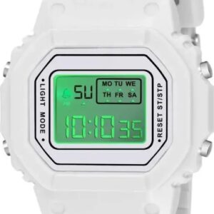 Vaishno Mata Explosion Couple Waterproof Electronic Waterproof Smart Watch (White)-For Boys & Girls