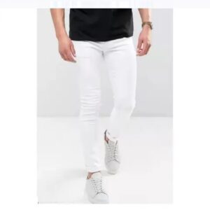 Vaishno Mata Men Cotton Blend White jeans