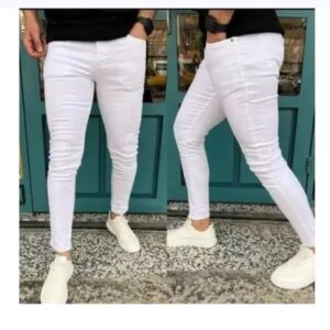 Vaishno Mata Men Cotton Blend White jeans