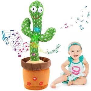 Vaishno Mata Cactus Toy Talking Plant Plush Dancing Cactus Voice Repeat, Recording 120+ Song