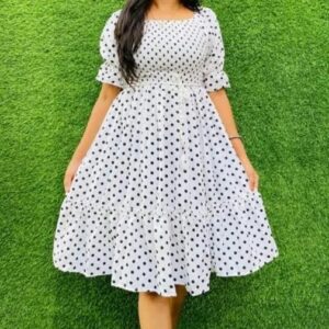 Vaishno Mata Stylish Polka Summer Kurti