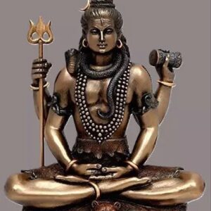 Vaishno Mata Resin Lord Shiv Showpiece, Bronze 3 inches