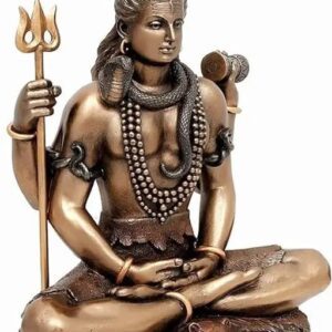 Vaishno Mata Resin Lord Shiv Showpiece, Bronze 3 inches