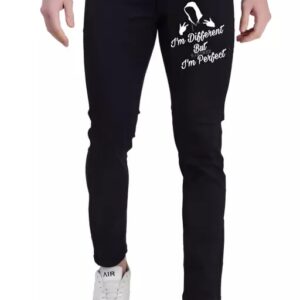 Vaishno Mata Printed Denim jeans black