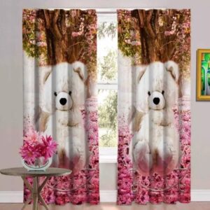 Vaishno Mata Poly Cotton Printed Curtain (Pack Of 1)